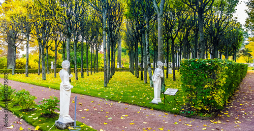 Quadro su tela Statues in Pavlovsk Park. Leningrad region, Russia
