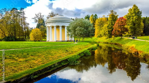 The temple of Friendship in Pavlovsk Park. Leningrad region, Russia