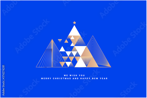 Business Happy New Year 2021 greeting card. Vector illustration concept for background, greeting card, website and mobile website banner, party invitation card, social media banner, marketing material