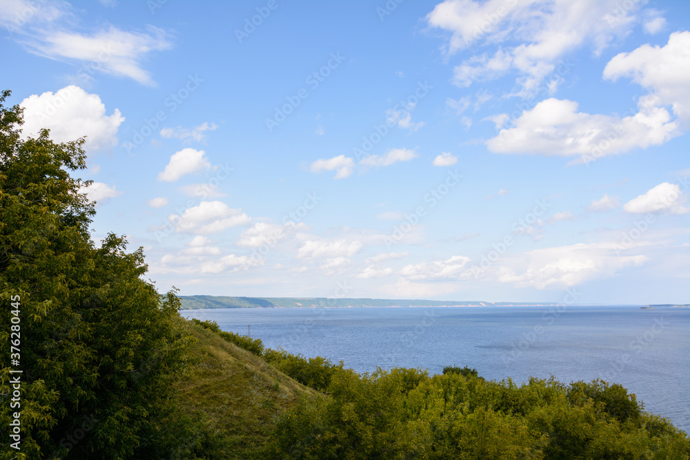 The widest place of the Volga River.