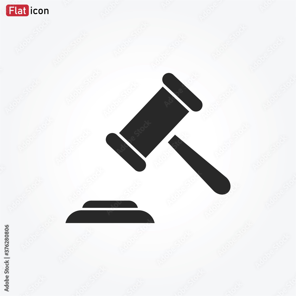 Hammer Judge icon vector . Judge sign Hammer Judge icon vector . Judge sign