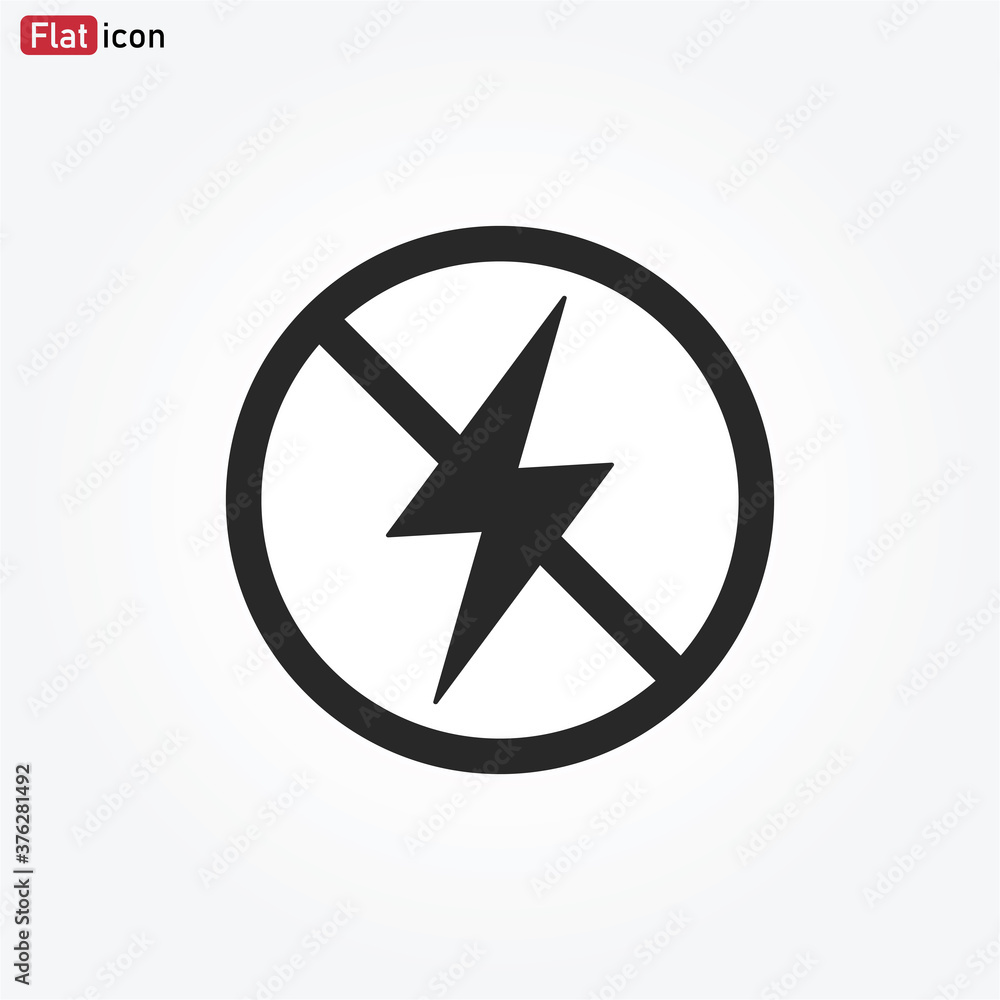 Obraz premium No Flash icon vector eps 10