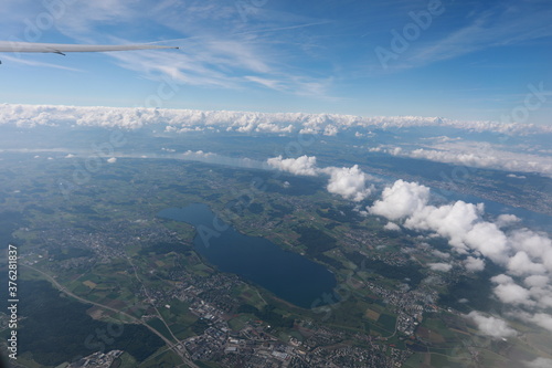 aerial view from the plane