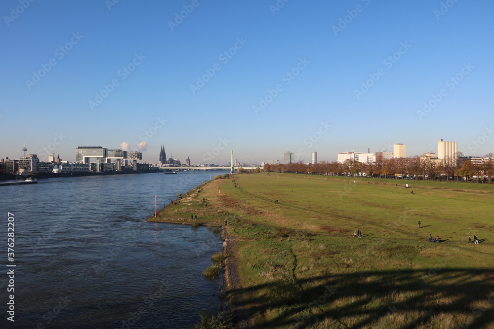 Bank of the Rhine in Cologne Poll, Germany Bank of the Rhine in Cologne Poll, Germany