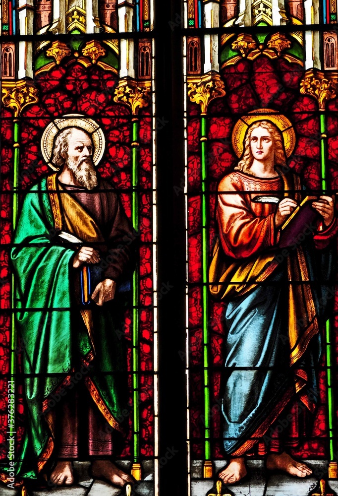 Catholic Stained Glass Window 