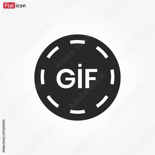 Gif icon vector . animation sign
