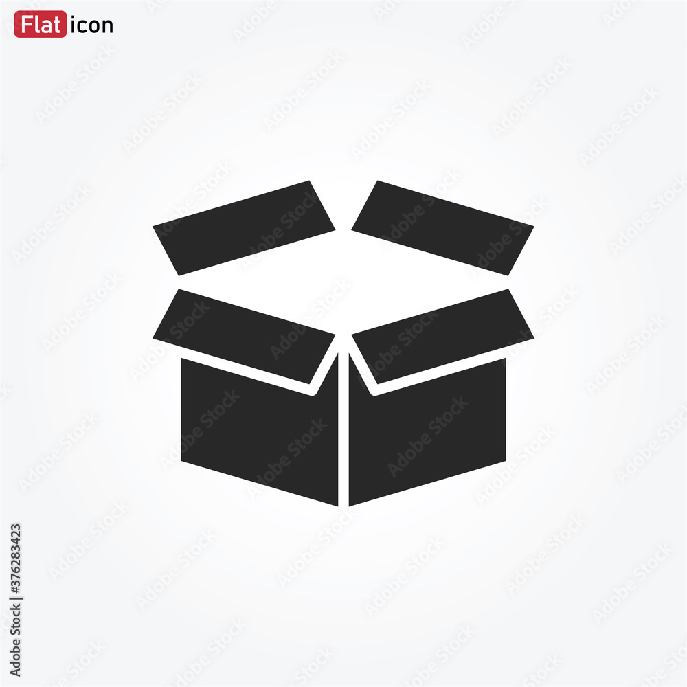 Box icon vector . Cargo sign Box icon vector . Cargo sign