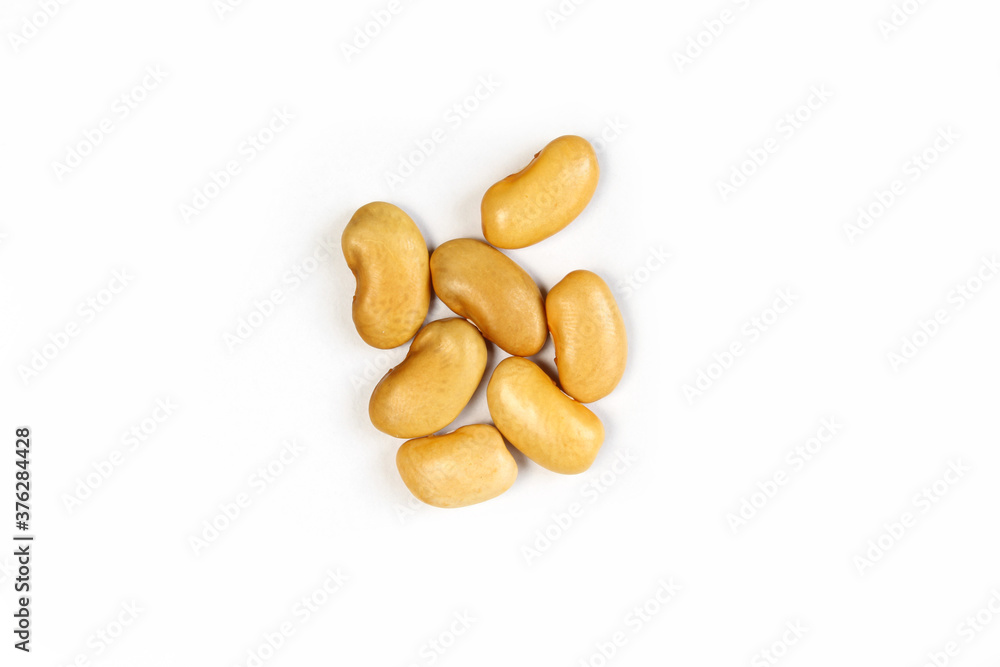 Pile of brown kidney beans isolated on white background. Raw seeds Pile of brown kidney beans isolated on white background. Raw seeds
