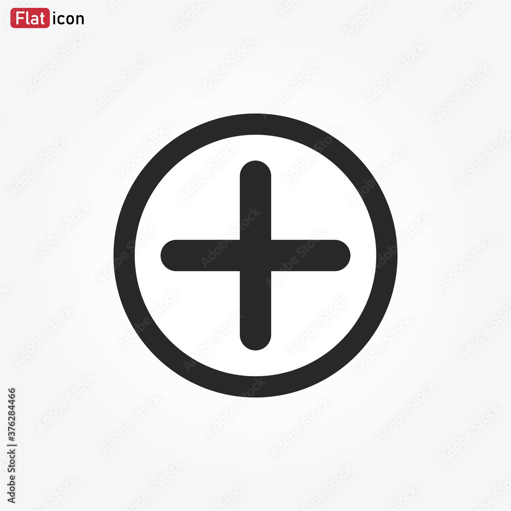 Fototapeta premium Plus icon vector . Add sign