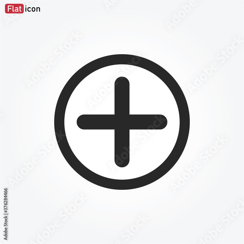 Plus icon vector . Add sign