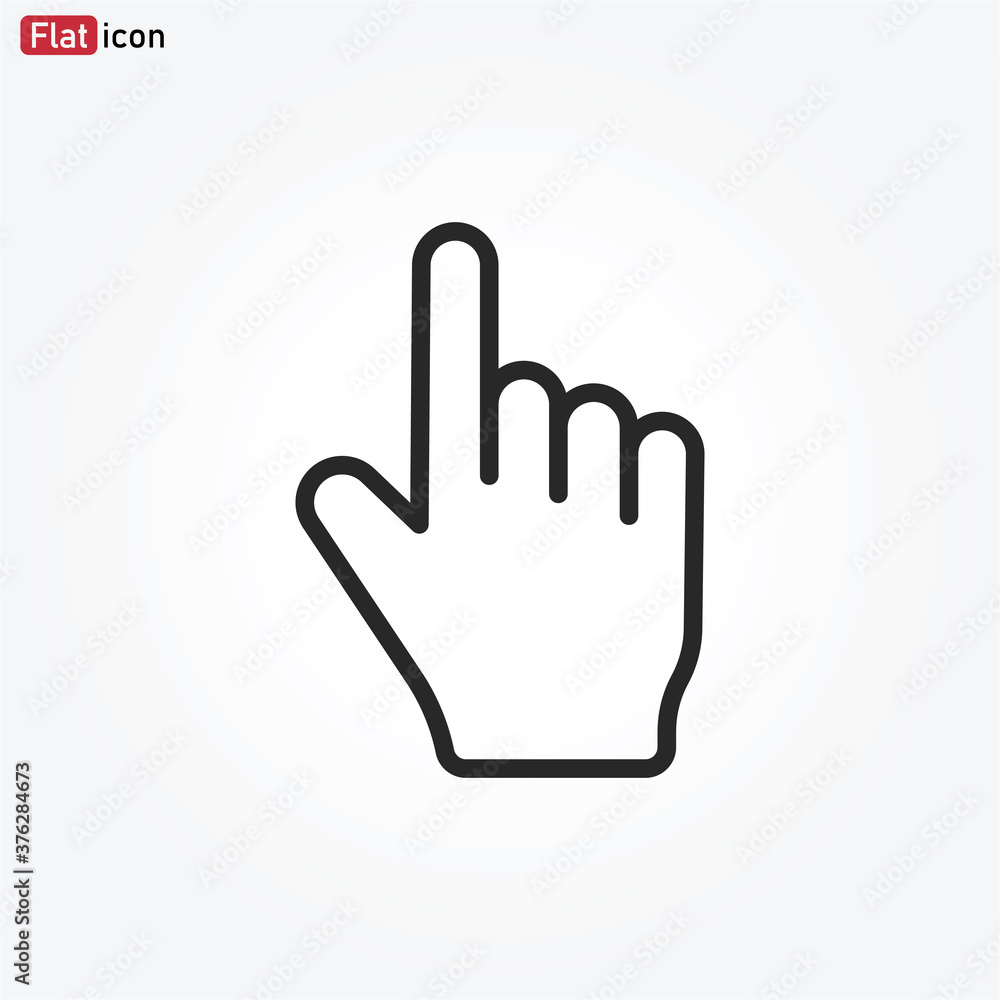 Finger icon vector . Hand sign . Pointer Finger icon vector . Hand sign . Pointer