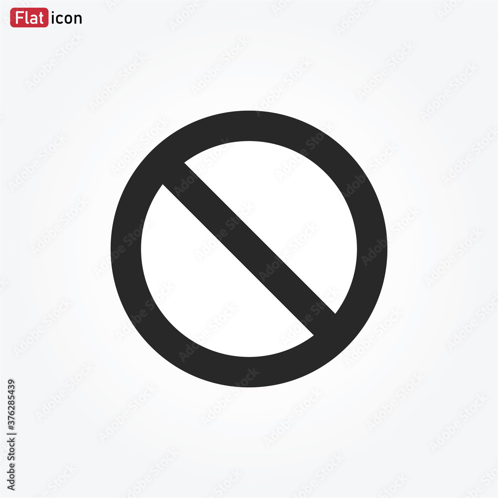 Forbidden icon vector . Stop sign Forbidden icon vector . Stop sign