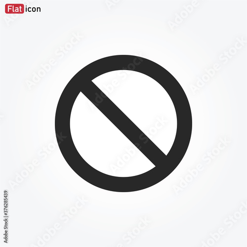 Forbidden icon vector . Stop sign