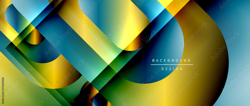 Vector geometric abstract background with lines and modern forms. Fluid gradient with abstract round shapes and shadow and light effects Vector geometric abstract background with lines and modern forms. Fluid gradient with abstract round shapes and shadow and light effects