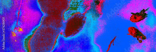 Foto Blue Ink Texture. Yellow Contemporary