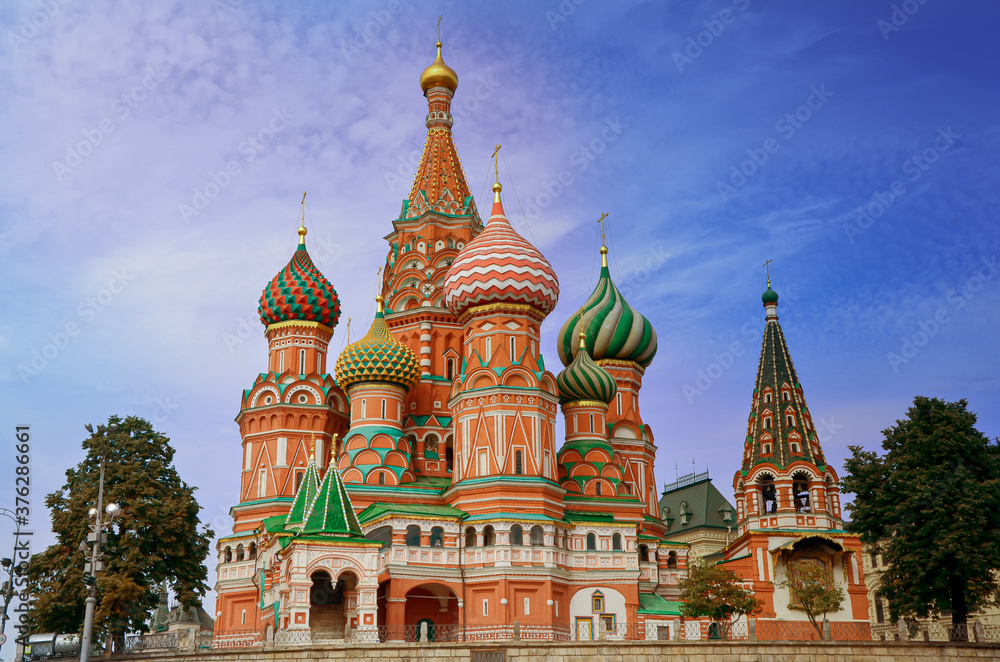 St. Basil's Cathedral is an Orthodox church on Red Square in Moscow, a famous monument of Russian architecture.
