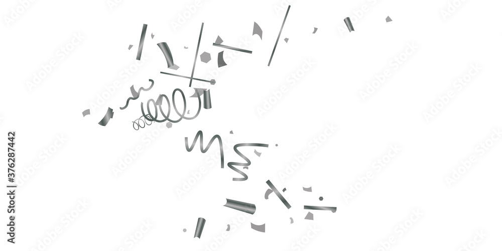 Silver confetti. Silver confetti.