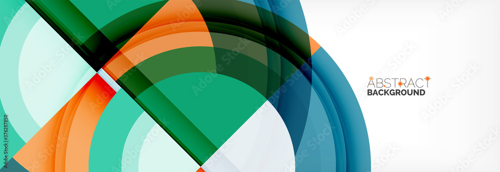 Round shapes, triangles and circles. Modern abstract background Round shapes, triangles and circles. Modern abstract background