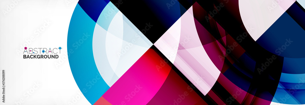 Round shapes, triangles and circles. Modern abstract background Round shapes, triangles and circles. Modern abstract background