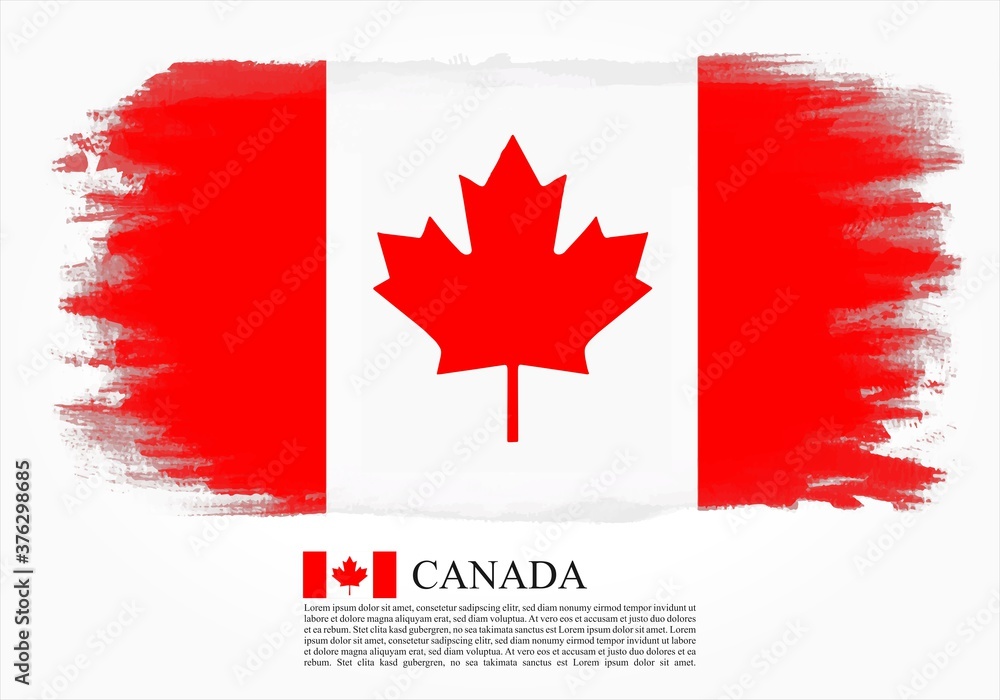 Textured and vector flag of Canada drawn with brush strokes. Texture and vector flag of Canada drawn with brush strokes. Textured and vector flag of Canada drawn with brush strokes. Texture and vector flag of Canada drawn with brush strokes.