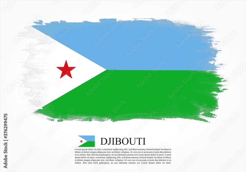 Textured and vector flag of Djibouti drawn with brush strokes. Texture and vector flag of Djibouti drawn with brush strokes. Textured and vector flag of Djibouti drawn with brush strokes. Texture and vector flag of Djibouti drawn with brush strokes.