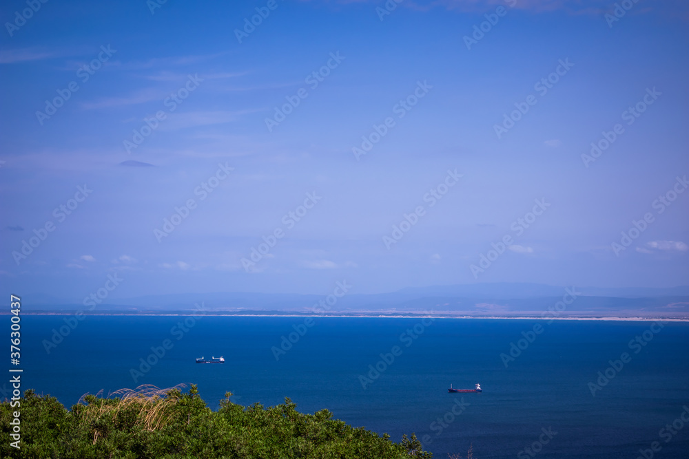 view of the sea from the  mountain