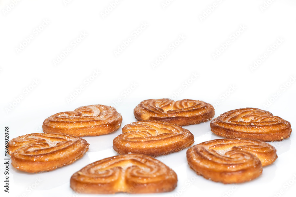 Little heart shaped sugar sprinkled biscuits Little heart shaped sugar sprinkled biscuits