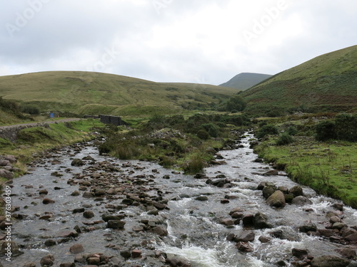 Beautiful stream in the mountains in Wales
