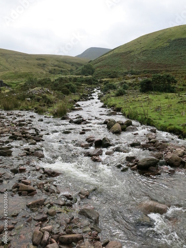 Beautiful stream in the mountains in Wales