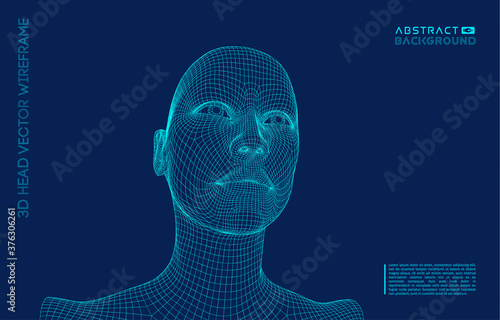 Artificial intelligence head, city human and innovations sciences fictions. Artificial technology human head concept. Cyborg background with artificial intelligence components, artificial intelligence