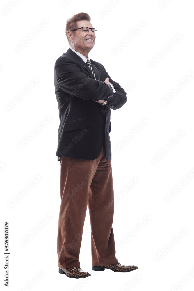 smiling business man with glasses. isolated on a white smiling business man with glasses. isolated on a white
