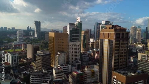 Aerial view of Kuala Lumpur downtown district