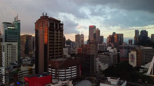 Aerial view of Kuala Lumpur downtown district