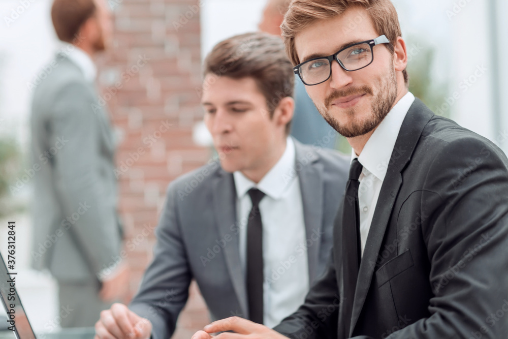 business people talk sitting at the office Desk business people talk sitting at the office Desk