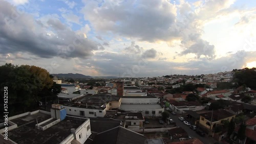 Aerial view timelapse of the city of Andradas, Minas Gerais - Brazil photo