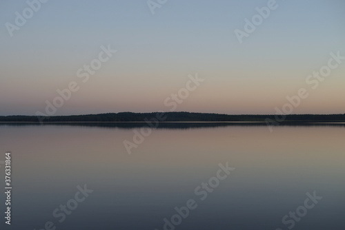 Lake at sunset.