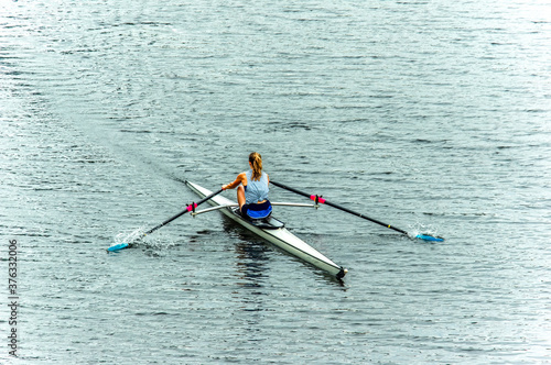 Lone Woman Sculler