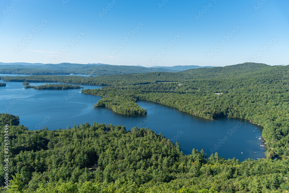 Amazing view of Squam lake from West Rattlesnake Mountain New Hampshire