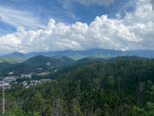 mountain landscape with clouds