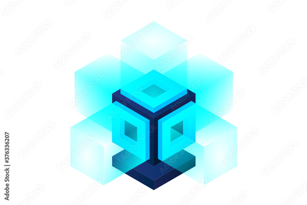 Server. Digital space. Data storage. Data center. Big Date. Conceptual illustration, data flow. Isometric vector illustration. 3D Server. Digital space. Data storage. Data center. Big Date. Conceptual illustration, data flow. Isometric vector illustration. 3D
