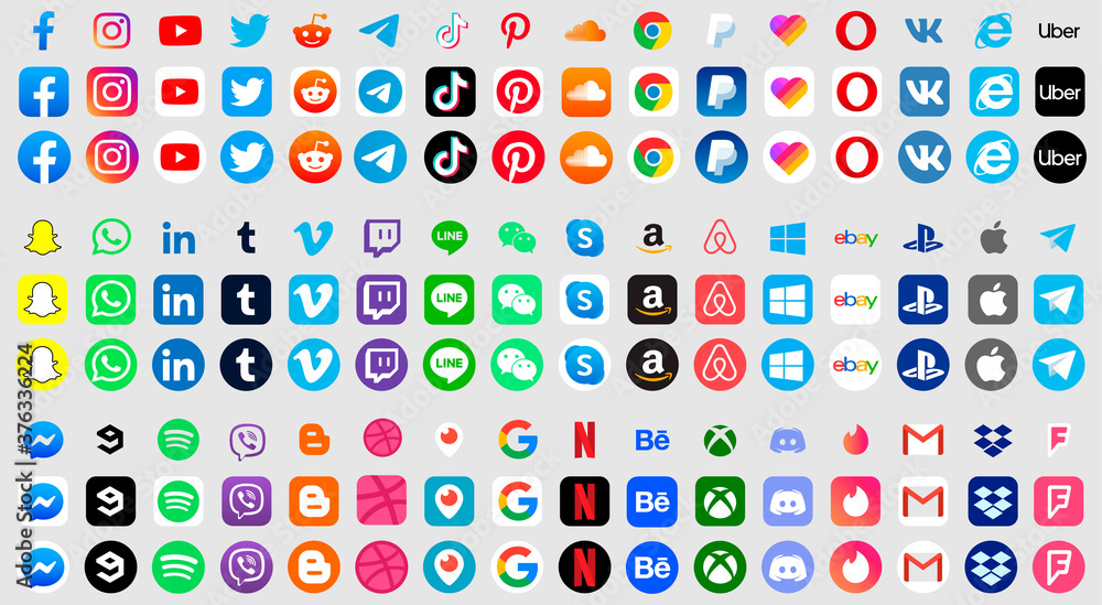 Facebook, twitter, instagram, youtube, reddit,telegram,snapchat 