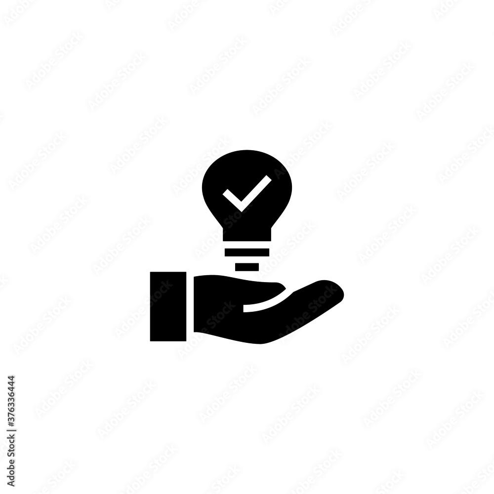 Solution Icon in black flat glyph, filled style isolated on white background Solution Icon in black flat glyph, filled style isolated on white background