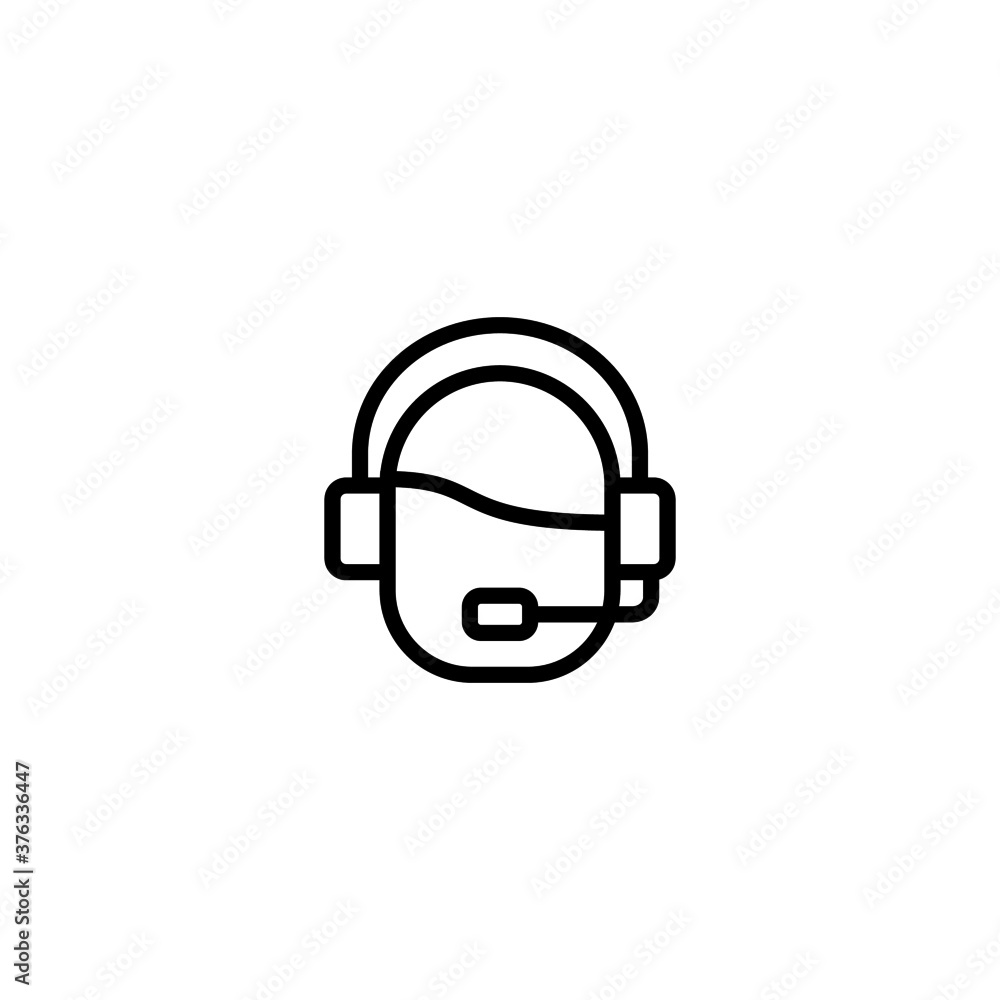 Support icon in black line style icon, style isolated on white background Support icon in black line style icon, style isolated on white background