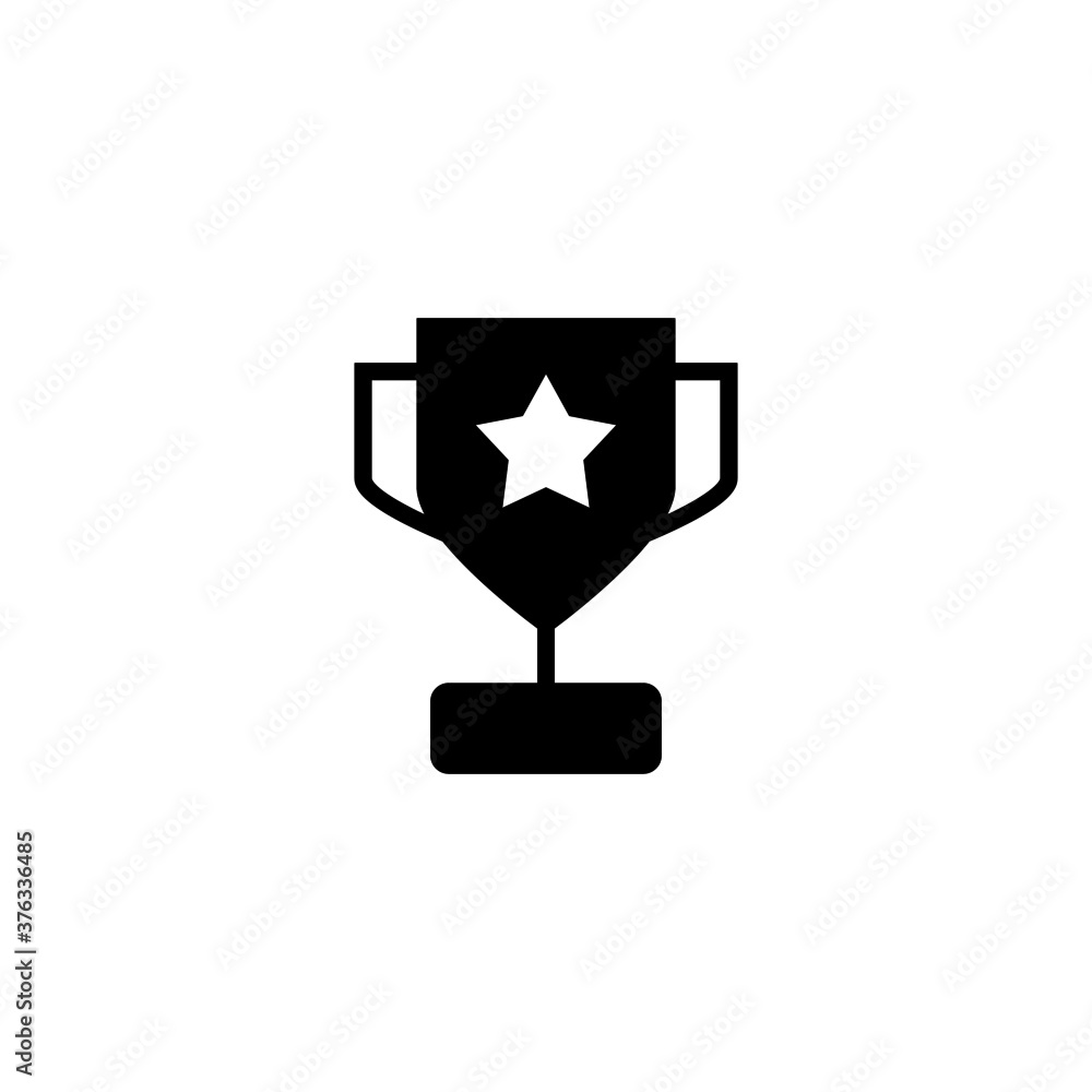 award trophy icon in black flat glyph, filled style isolated on white background award trophy icon in black flat glyph, filled style isolated on white background