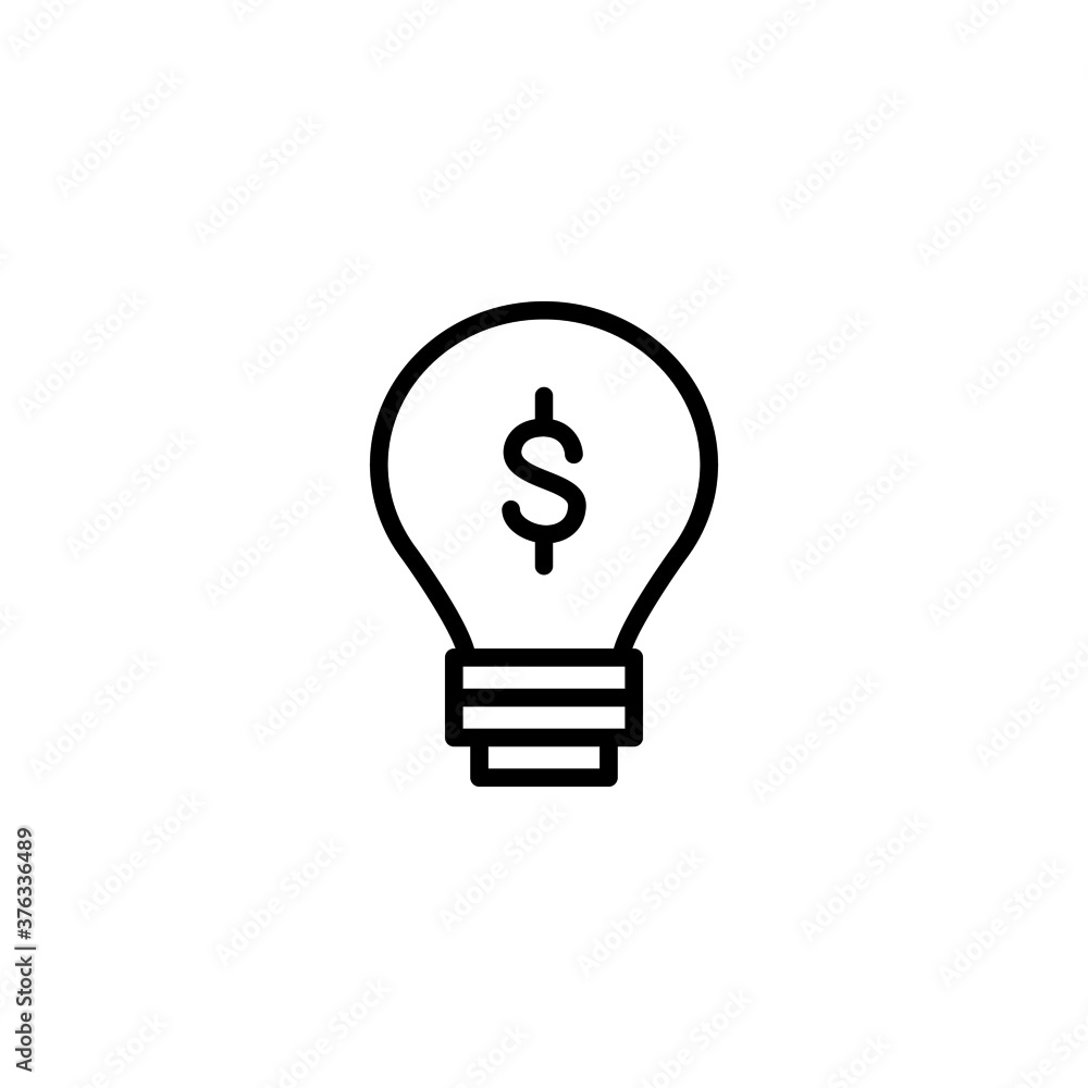 Idea Icon in black line style icon, style isolated on white background Idea Icon in black line style icon, style isolated on white background