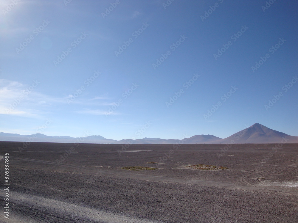 Bolivian altiplano mountain view sky Bolivian altiplano mountain view sky