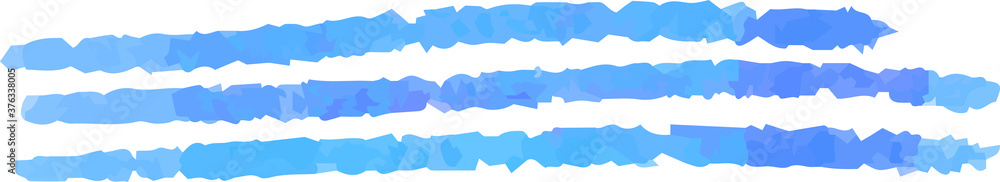 Horizontal pencil line using cold color watercolor texture