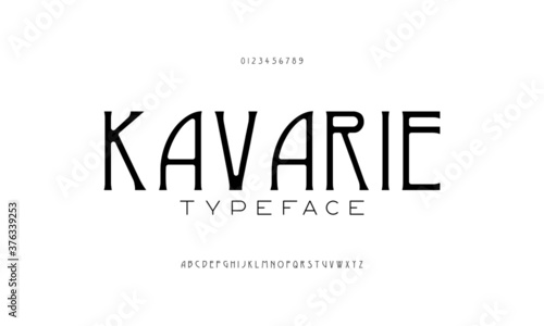 Stylized modern font set. Alphabet design typography a to z.