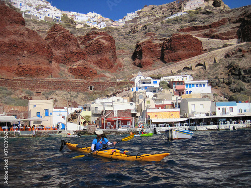 kayaking in santorini greece
