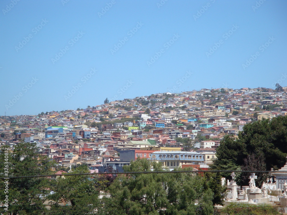 valparaiso Chile. Colored houses